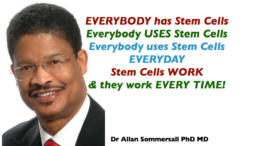 Dr Allan Sommersall PhD MD says EVERYBODY has Stem Cells Everybody USES Stem Cells Everybody uses Stem Cells EVERYDAY Stem Cells WORK & they work EVERY TIME!