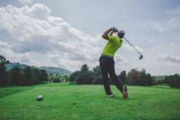 a Man playing golf showing how freely one can move after consuming Cyactiv to help manage the inflammation of Arthritis